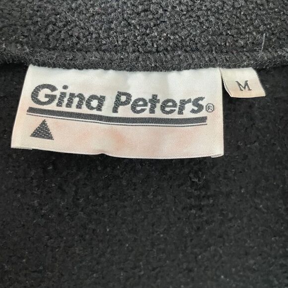 Vintage Gina Peters Black Half Zip Pullover Fleece - Picture 9 of 10